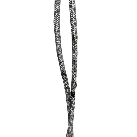 Nue Estelle Top Silver Sequin Halter Top Sz Large - Picture 4 of 10